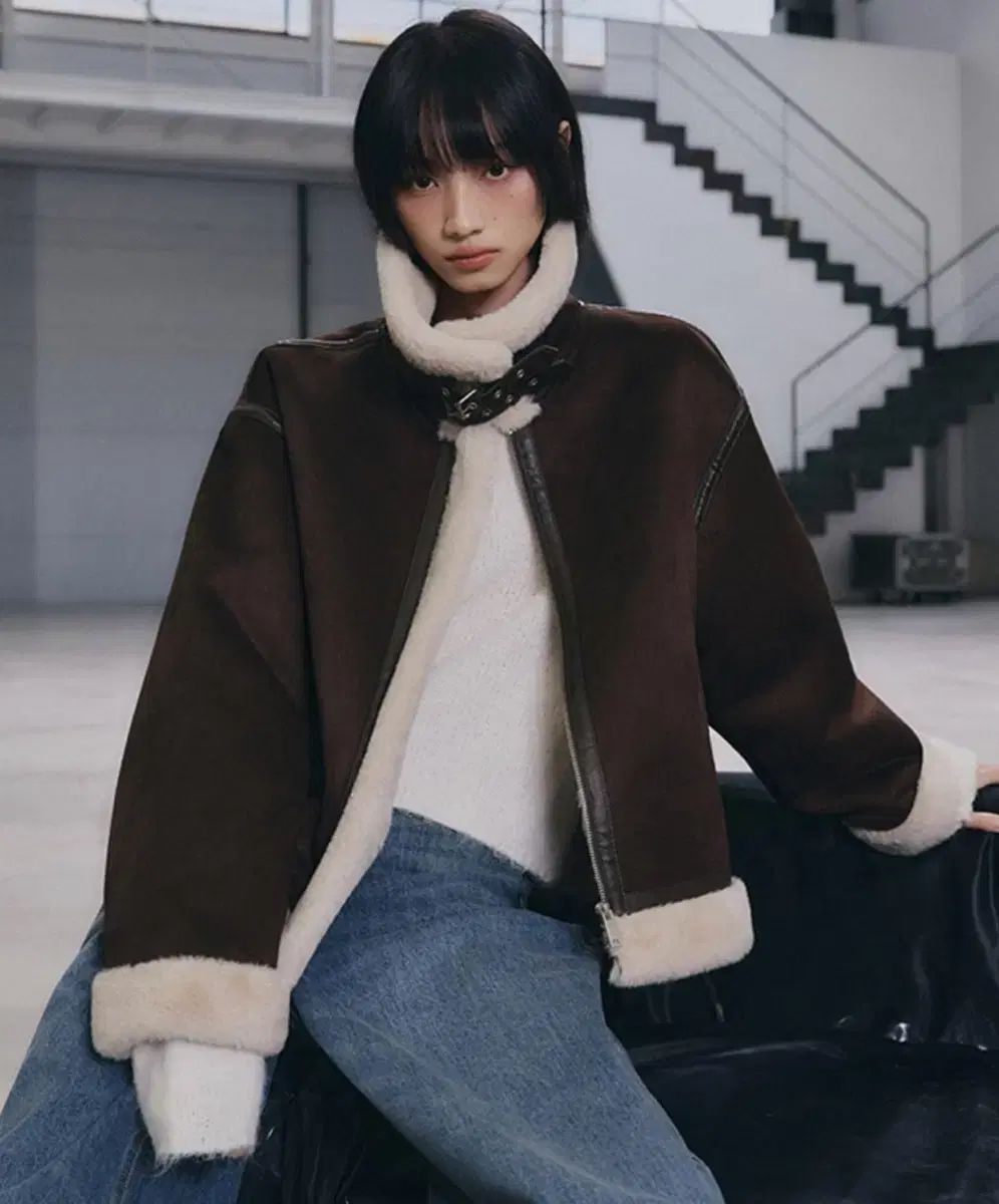 ミッソ スタンカラ ムートン DARK BROWN M 24fw