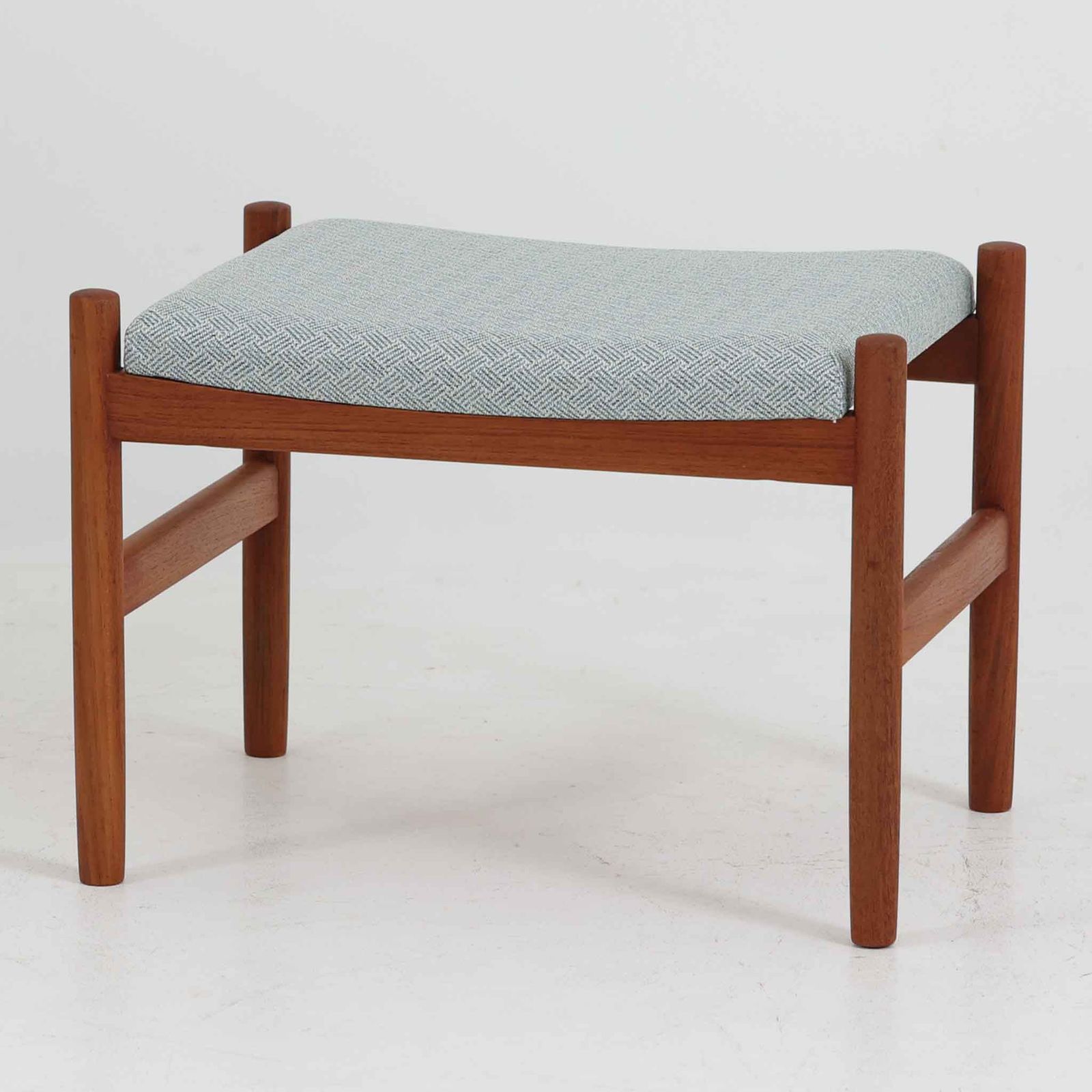 Spottrup Mobelfabrik スツール チーク デンマーク製 北欧ビンテージ家具 椅子 ファブリックチェア 木製 DK18548