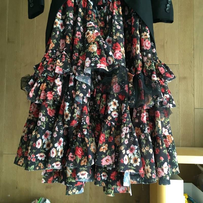 極美品 AD2018 COMME des GARCONS コムデギャルソン フローラル ドレス