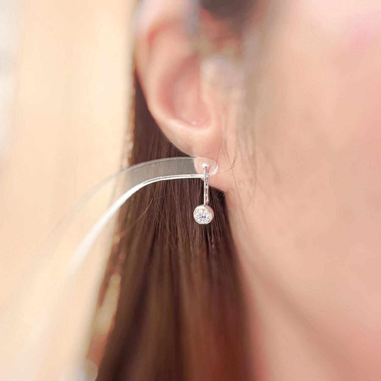 Pt900 K14WG 天然 ダイヤモンド 計0.543ct ピアス - メルカリ