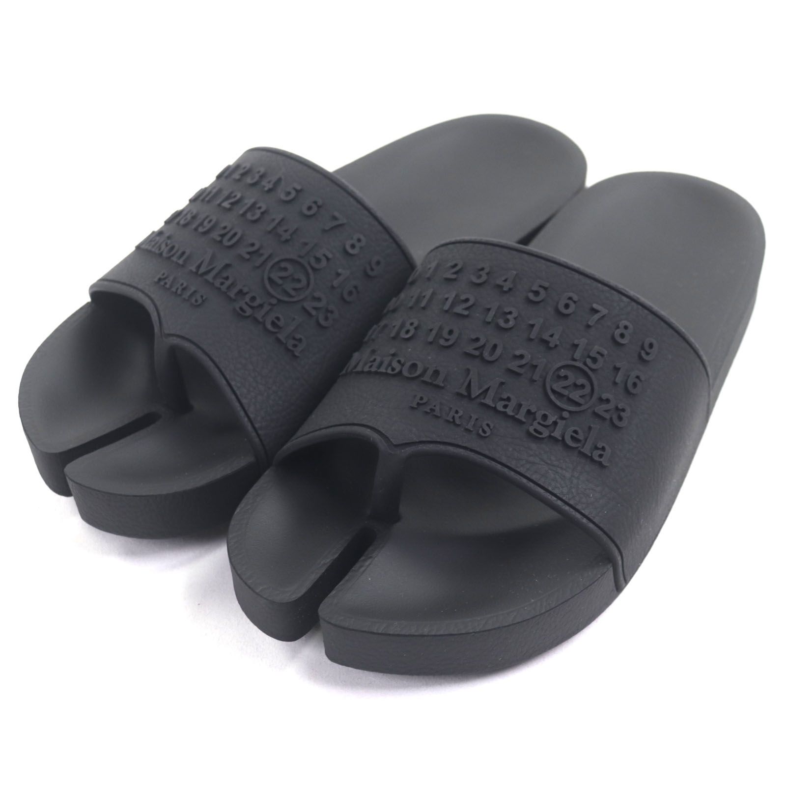 Maison Margiela 22 メゾンマルジェラ22 S58WX0092 TABI タビ ラバー トングサンダル スライドサンダル ブラック 39 箱 保存袋付き イタリア製 メンズ