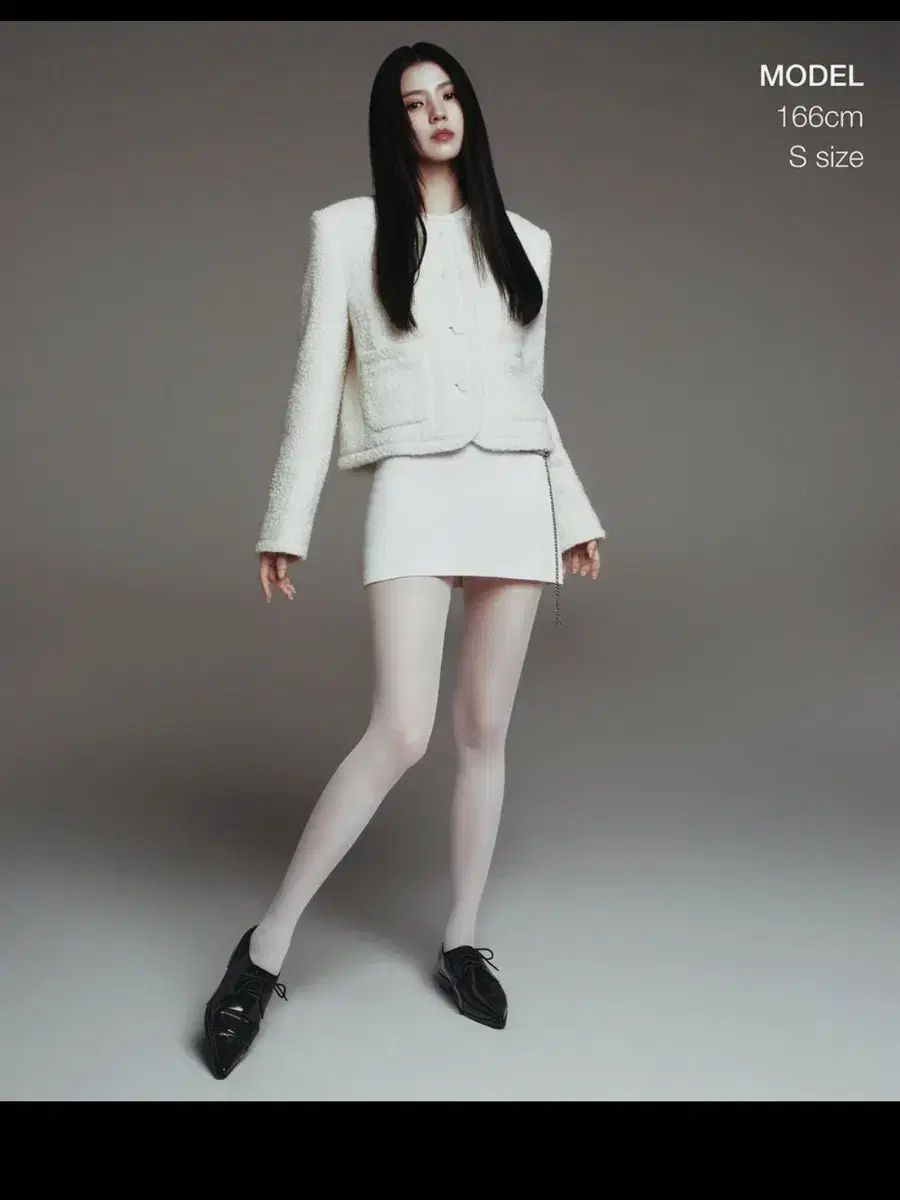 ハン ソヒ HAN SOHEE PICK ウィメンズ ウール ブレンド ブークレ ツイード ジャケット クリーム