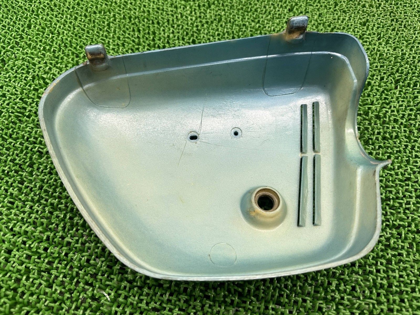 CB250エクスポート サイドカバー 左 青 ホンダ 純正 CB250E ドリームCB250 ペイント素材に 割れ欠け無し wN BRIGHTFACE_UK