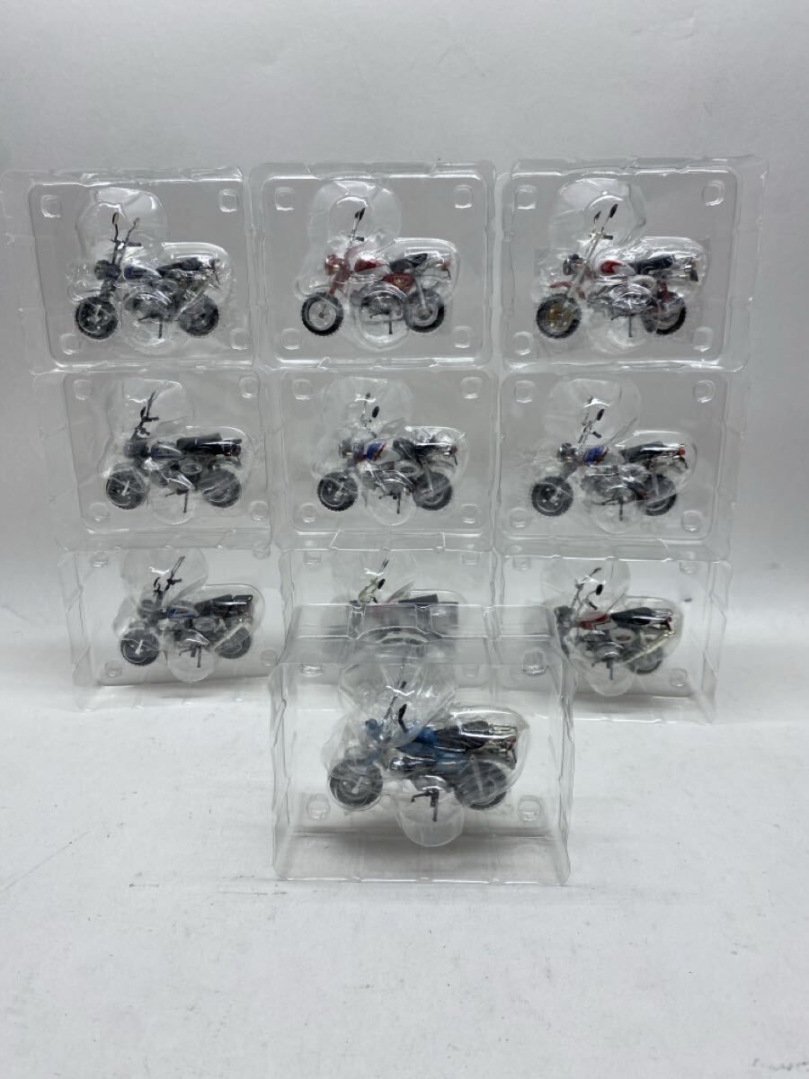 ミニカー アオシマ×サンエス 1 20 ホンダ モンキー バイク模型 10点セット 一部 外箱ダメージ有 絶版 旧車 名車 模型 彩色済 完成品