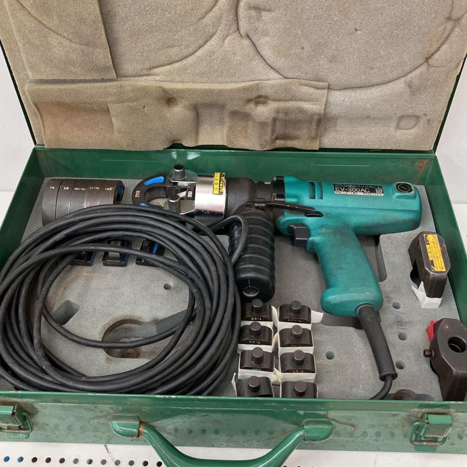 CUCTUS 電動油圧式圧着工具 クリンプボーイ EV-200AC グリーン