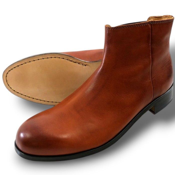 PADRONE パドローネ BRUNO ONE SIDE GORE BOOTS 本革 牛革 ブルーノ ワンサイドゴア レザーブーツ 革靴 PU7358-1238-17C 定価3.4万 キャメル 050 30608h08