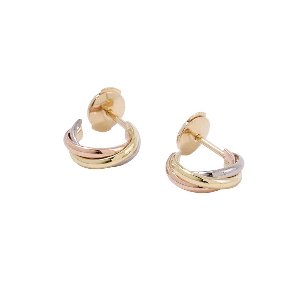 カルティエ ピアス トリニティ ミニモデル K18YG K18PG K18WG B8017100 B8301540 ジュエリー イヤリング