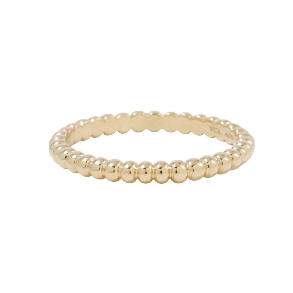 ヴァンクリーフ＆アーペル リング ペルレ K18YGイエローゴールド サイズ51 スモールモデル SM VCARPJMG51 V-A