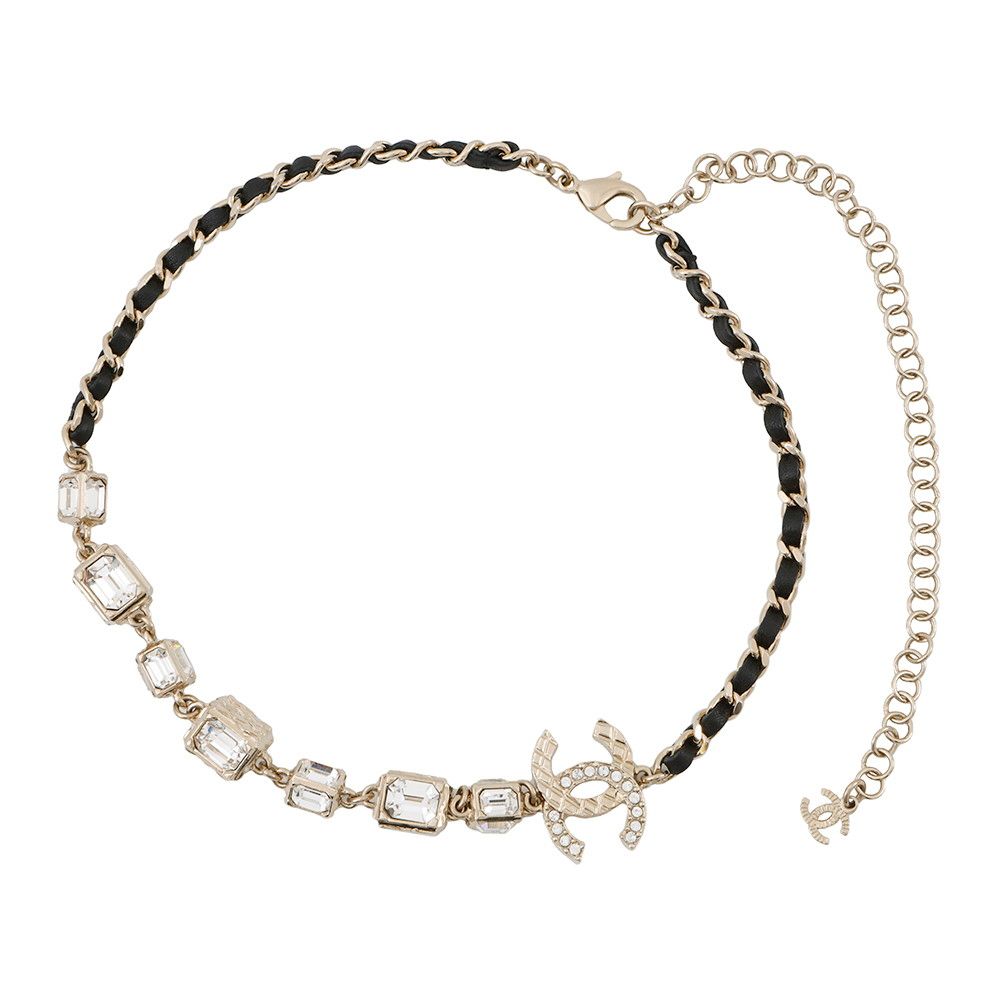 シャネル ネックレス ココマーク キュービック ラインストーン A23K CHANEL