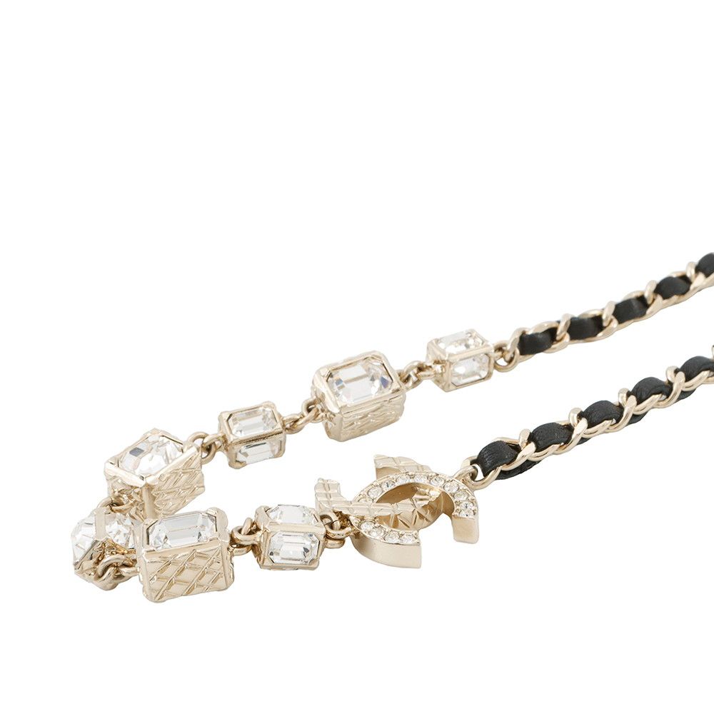 シャネル ネックレス ココマーク キュービック ラインストーン A23K CHANEL