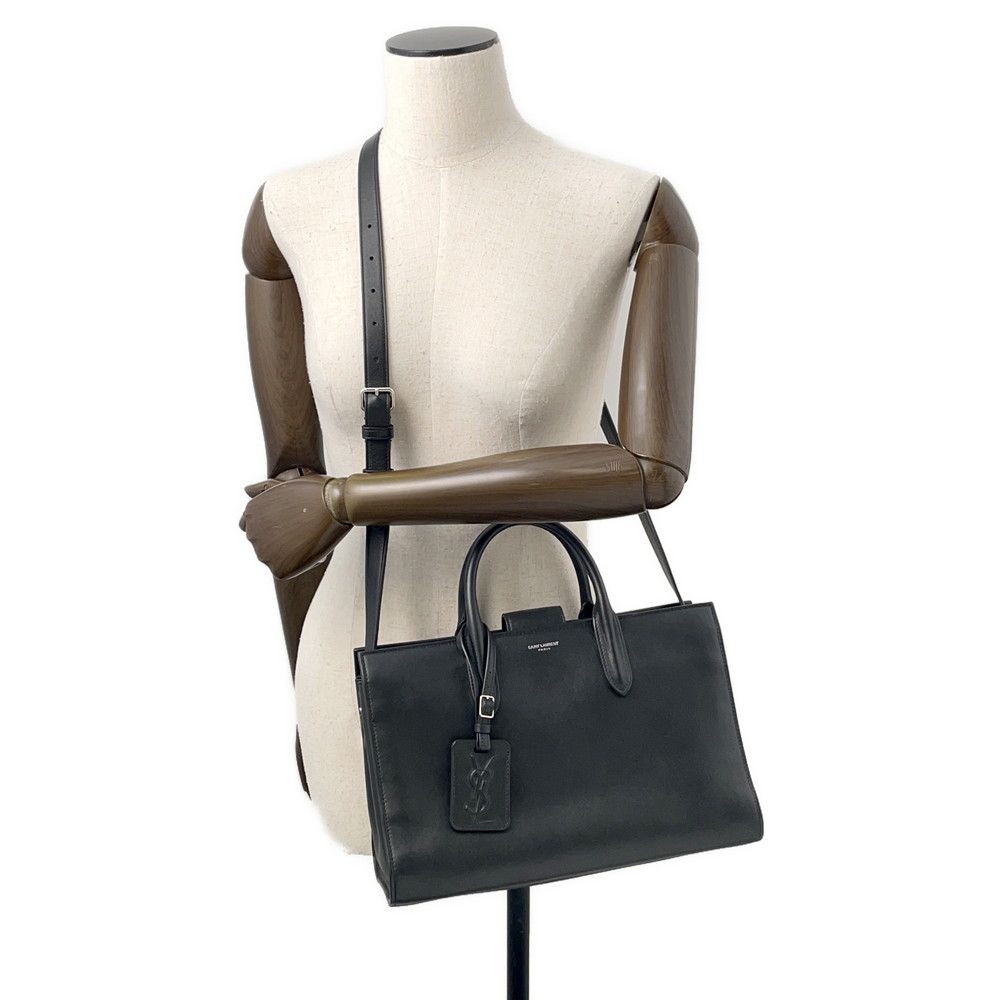 サンローランパリ ハンドバッグ ジェーン レザー 504924 SAINT LAURENT PARIS 2way 黒 DECORATOM_COM_BR