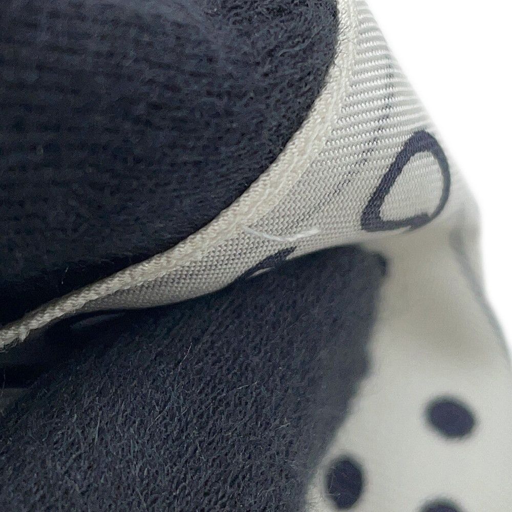 エルメス スカーフ カレ70 バンダナ フリル ブリッド ドゥ ガラ ドット シルク HERMES 白 黒