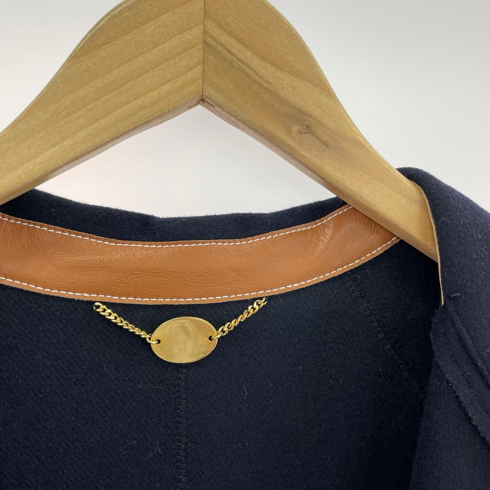 SUNSEA 21AW FELTON COAT 3 ネイビー