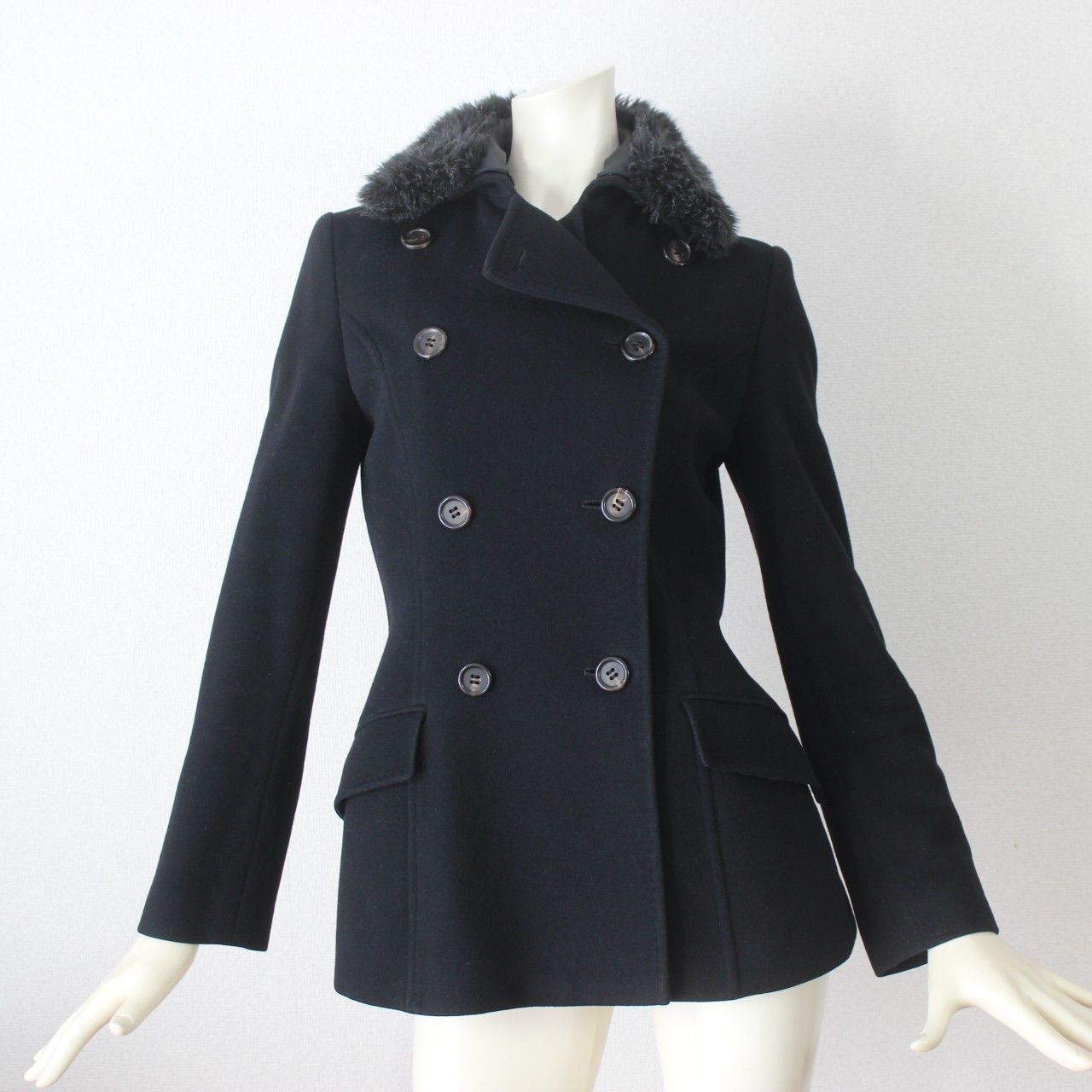 鯱、様専用 Schott メルトンウール シングル ピーコート XL 黒 楽天