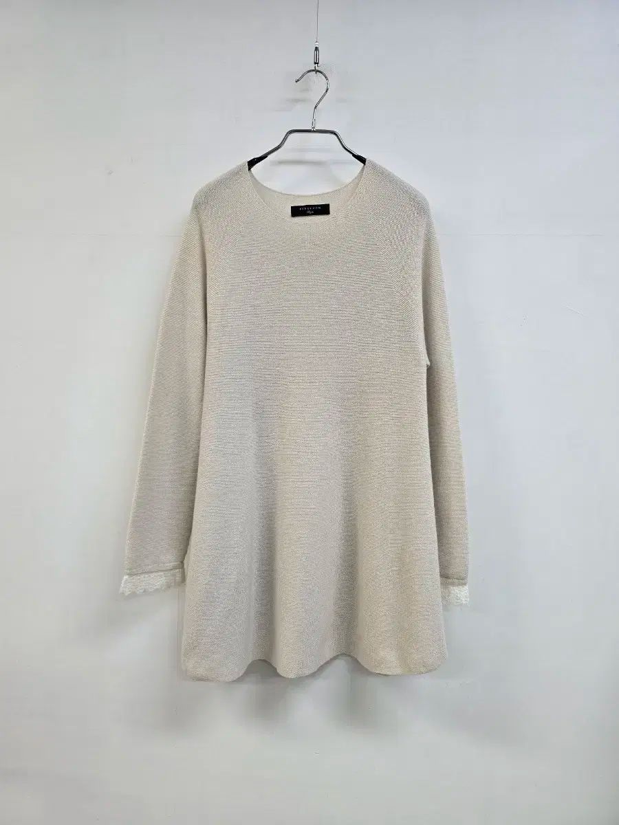 RENEEVON レニボン カシミア 袖レース ギャザーニット