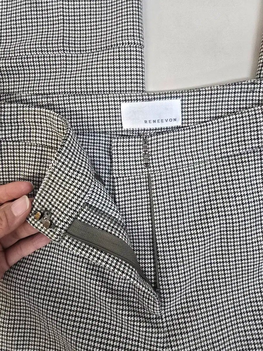 RENEEVON レニボン ハウンドトゥースチェック 約ブーツカット スラックス DECORATOM_COM_BR