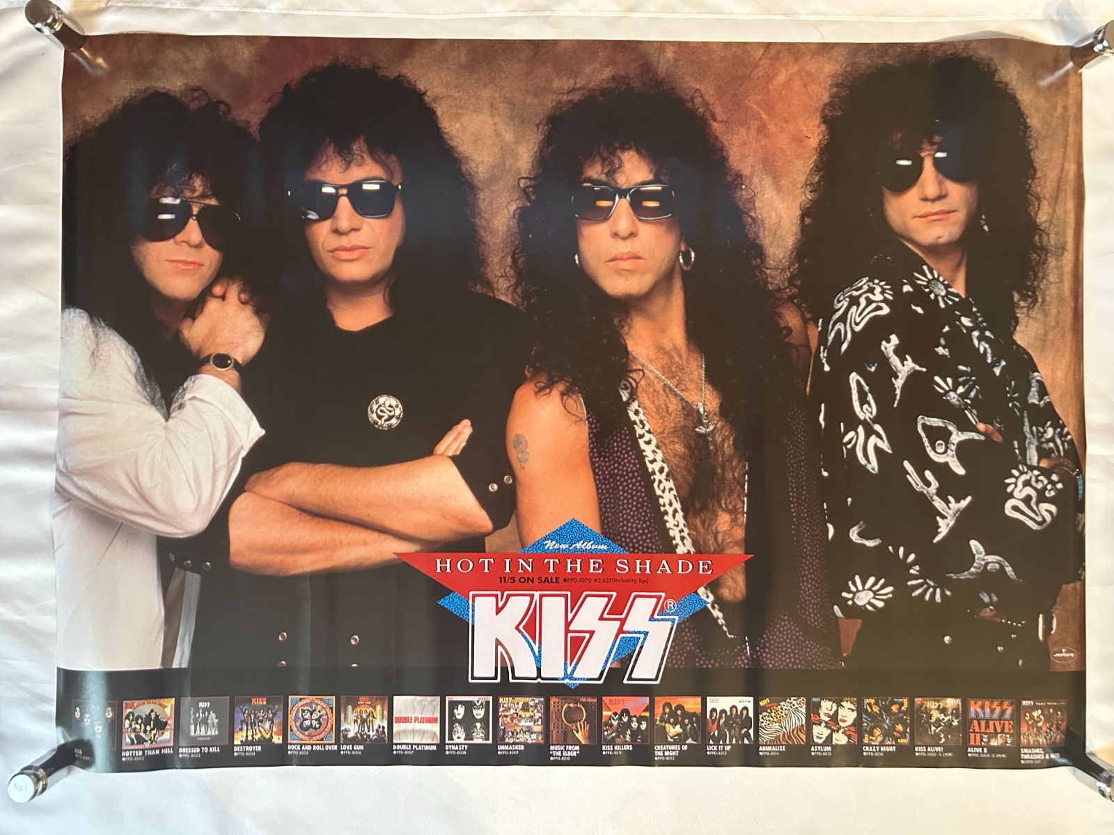 キッス Kiss Hot In The Shade 1989年 アルバム プロモーション用ポスター B2サイズ 515x728mm