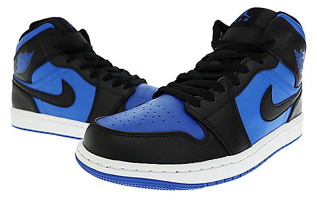 ナイキ NIKE AIR JORDAN 1 MID Black Royal Blue エア ジョーダン 1 ミッド ブラック ロイヤルブルー DQ8426-042 27 黒青 ブランド古着ベクトル 251106