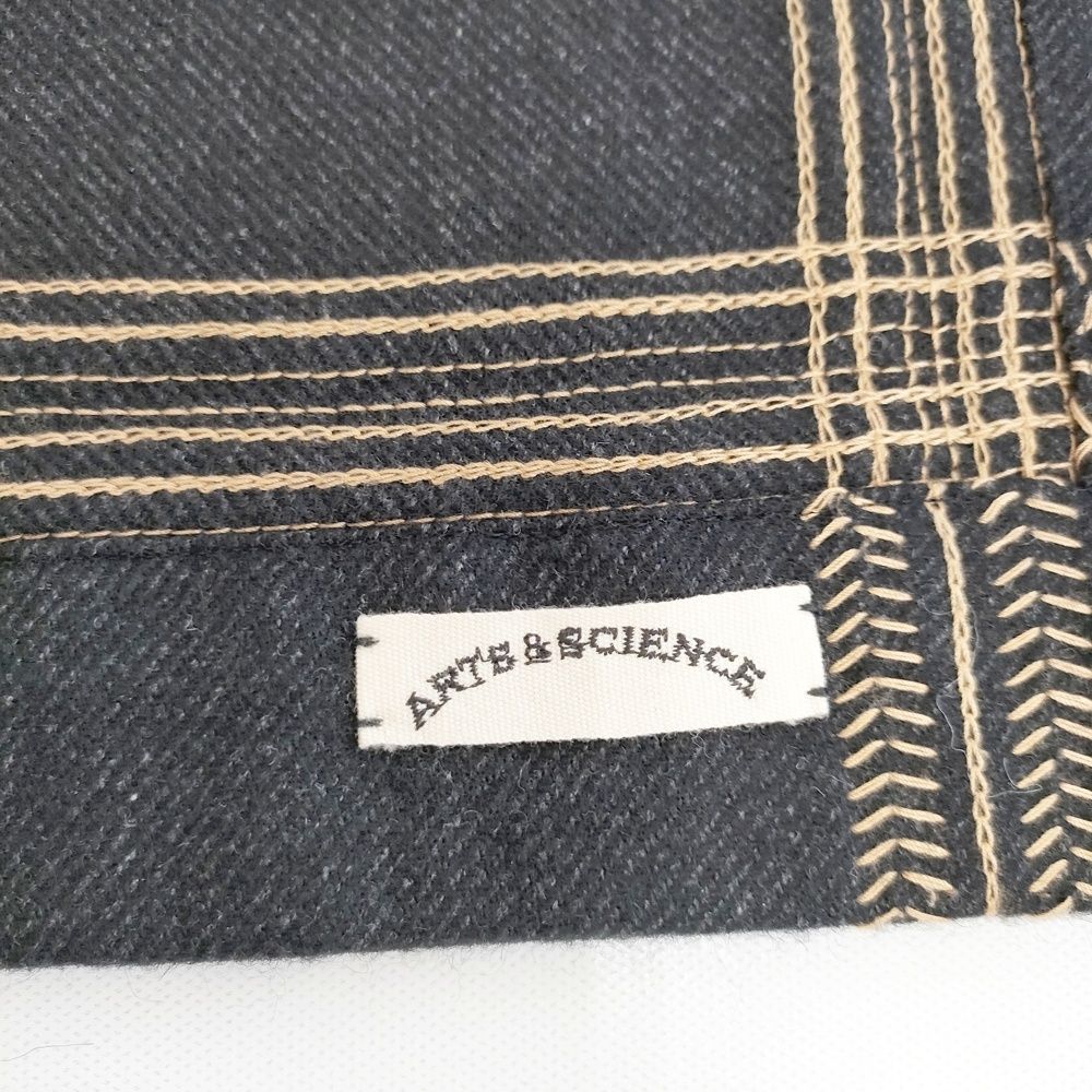 ARTS-SCIENCE マフラー ストール ネイビー ベージュ レディース アーツ-サイエンス 5-1023T