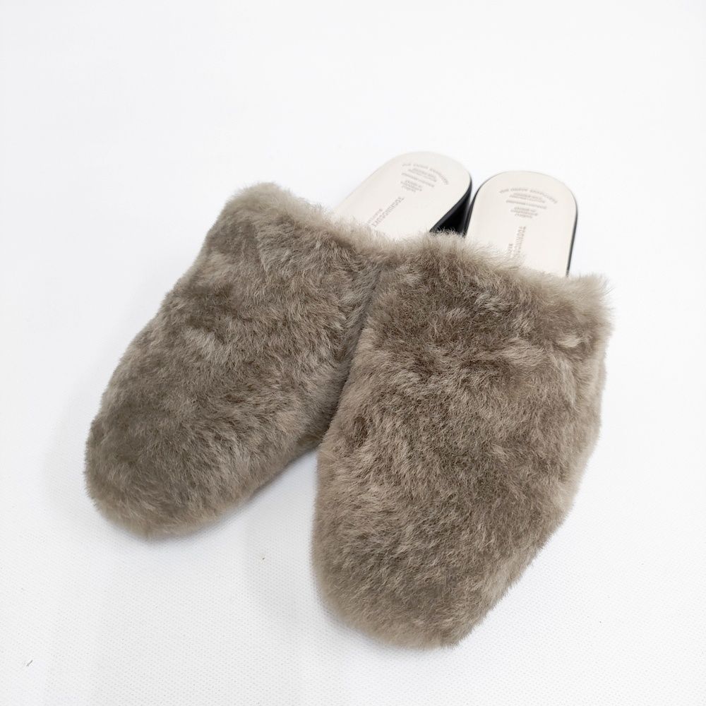 BEAUTIFUL SHOES MOUTON SANDALS 24.5cm ファー ムートン 定価52800円 サンダル ブラウン レディース ビューティフルシューズ 5-1023T