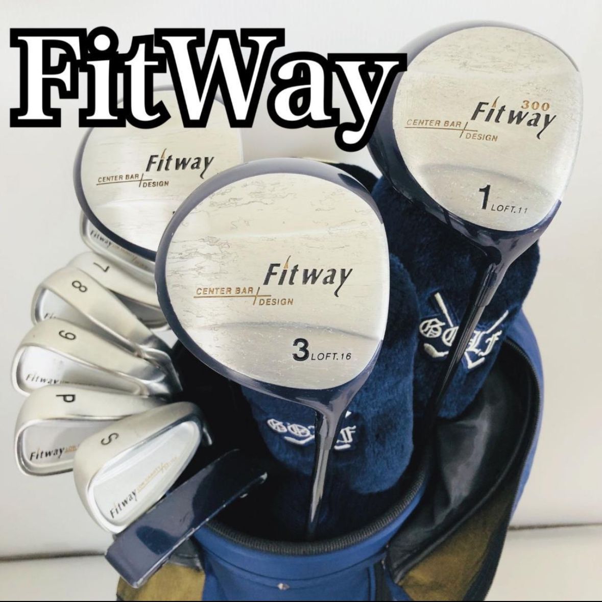 GOLFPlanner ゴルフプランナー Fitway フィットウェイ メンズ ゴルフセット クラブ セット 入門 バッグ付き フルセット 右利き パター付 安価