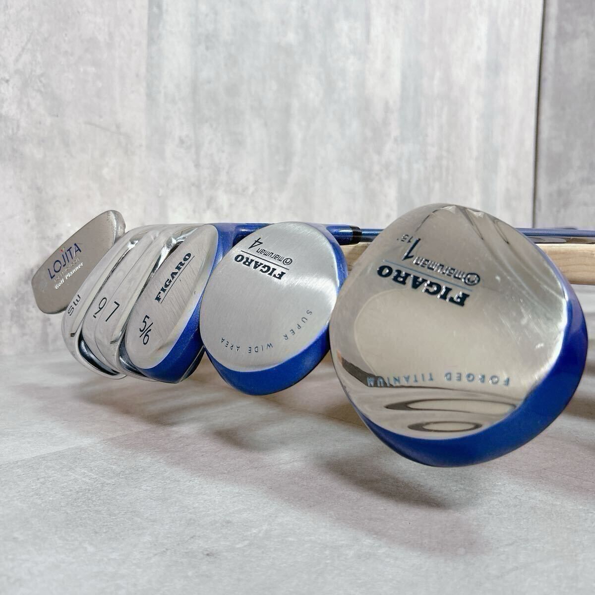 V 139 maruman マルマン FIGARO レディース ゴルフ クラブ ハーフ セット 青 キャディバック