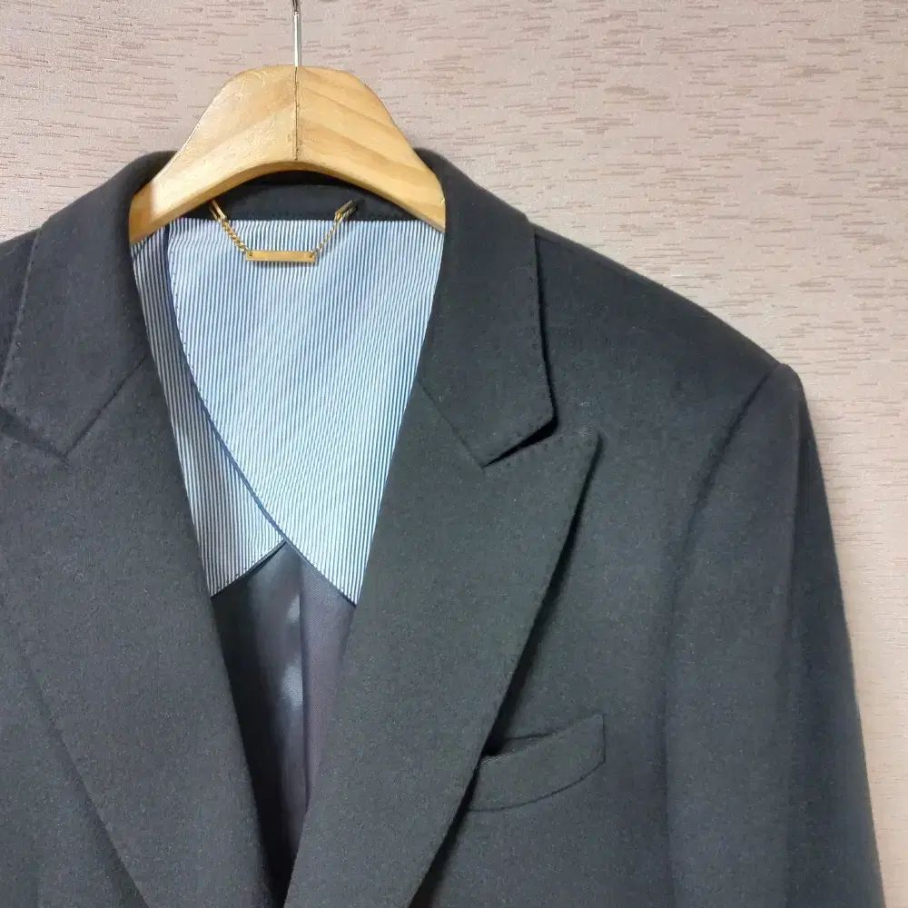 A11-6 アンドジ KARAスティッチ ネイビー カシミアコート メンズ100