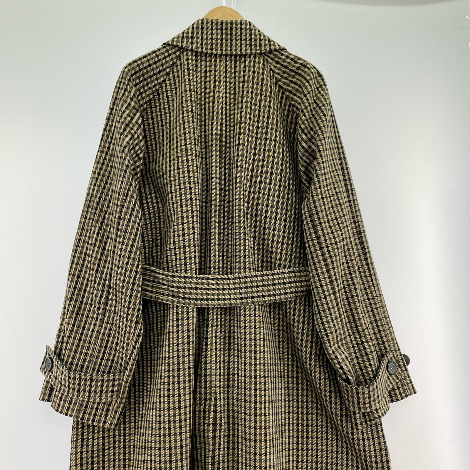 Acne Studios ウールチェックコート 44 ブラウン