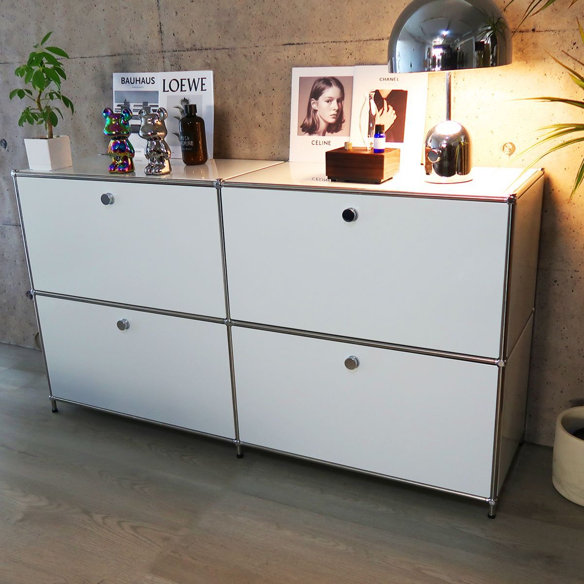 ハラー サイドボード リプロダクト Module2×2 北欧 組み立て 2連2段 サイドボード 幅150cm 在庫 モジュール 家具 完成品 ハラーキャビネット チェスト リビング 収納 モダン ML-03WH MARWIL-DEMENAGEMENTS_CH