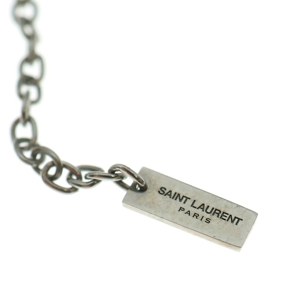 SAINT LAURENT カサンドラ ネックレス シルバー YSLロゴ SAINT LAURENT PARIS (サンローランパリ) YSLロゴ カサンドラ ツイスト