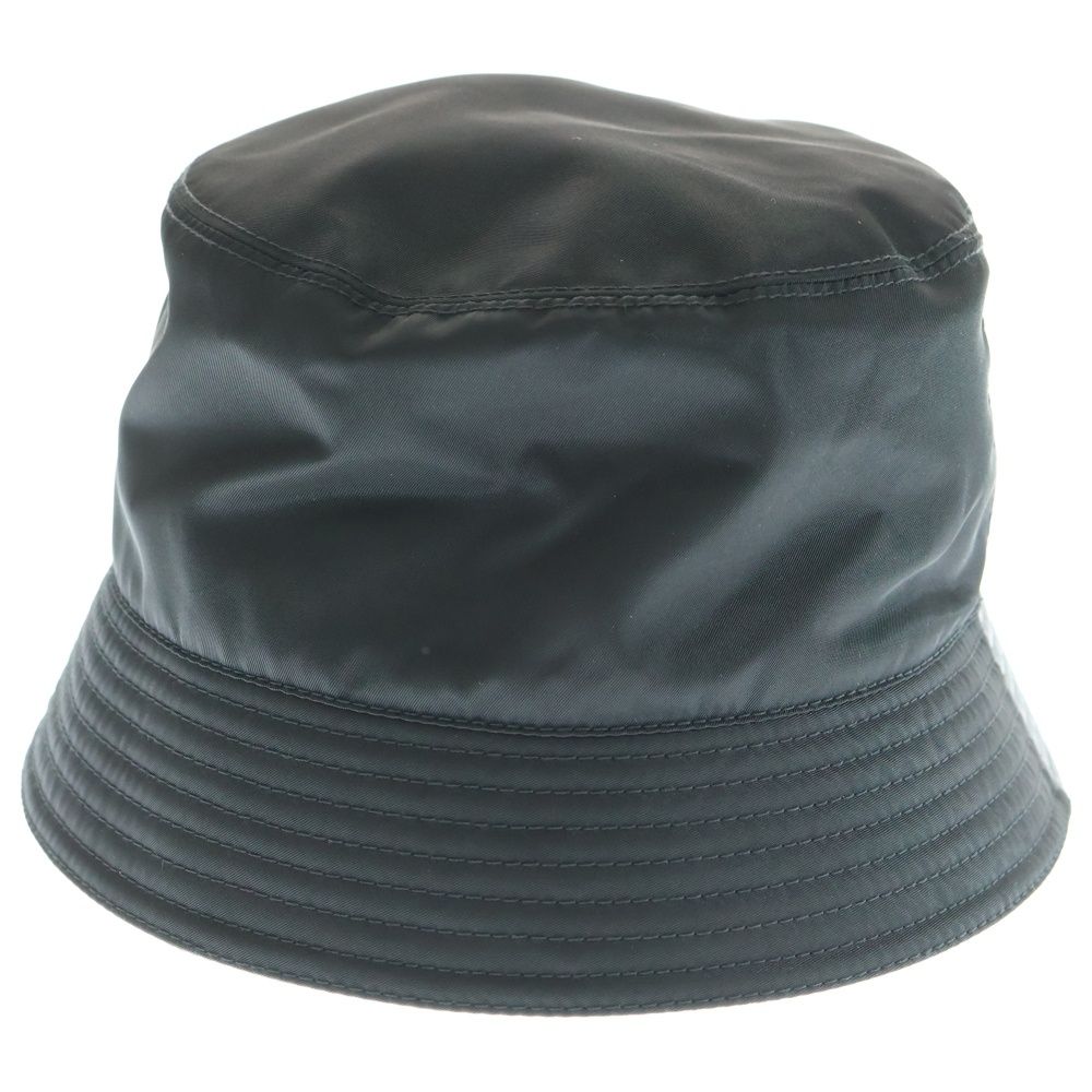 PRADA プラダ RE-NYLON リナイロン トライアングルロゴプレート バケットハット 帽子 ブラック 2 HC 137 DMI RFID