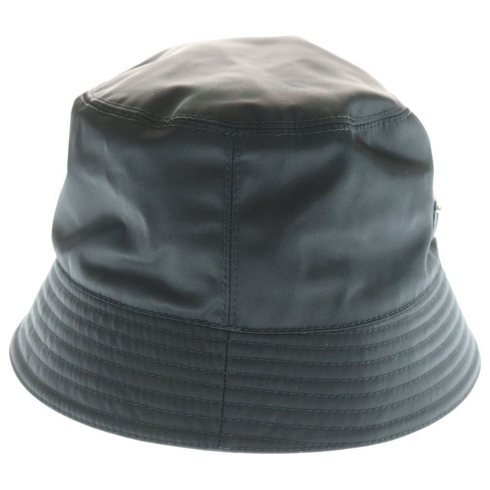 PRADA プラダ RE-NYLON リナイロン トライアングルロゴプレート バケットハット 帽子 ブラック 2 HC 137 DMI RFID
