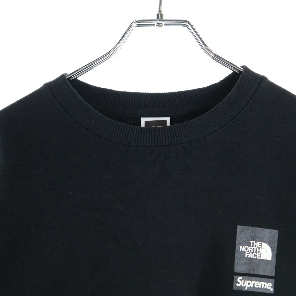 SUPREME シュプリーム 24SS ×THE NORTH FACE GRAPHIC CREWNECK SWEATSHIRT グラフィック クルーネックトレーナー スウェット ブラック NT02411 SUPREME (シュプリーム) 24SS ×THE NORTH FACE GRAPHIC CREWNECK
