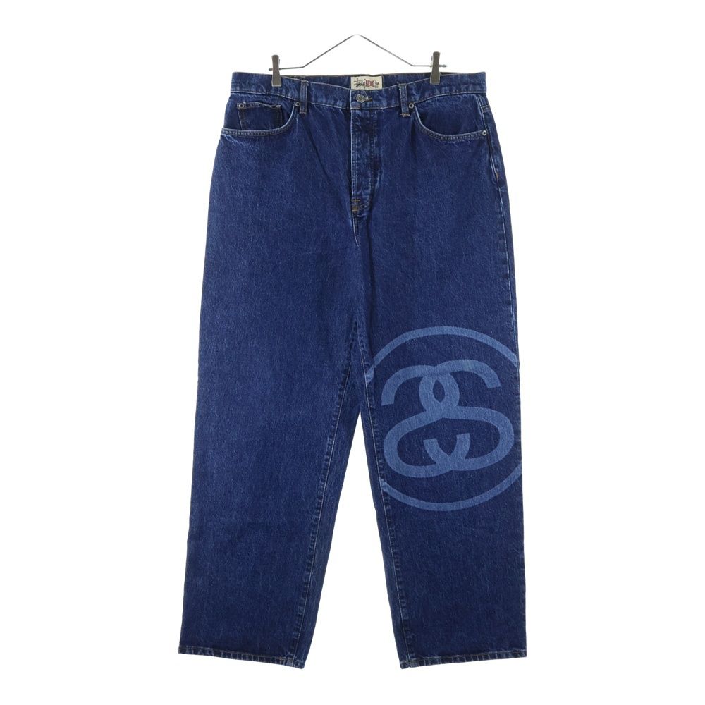 お買い得，爆買い STUSSY (ステューシー) SS-LINK BIG OL JEANS 116593 SSリンクデザイン ボタンフライ テーパードデニムパンツ インディゴ デニム・ジーンズ