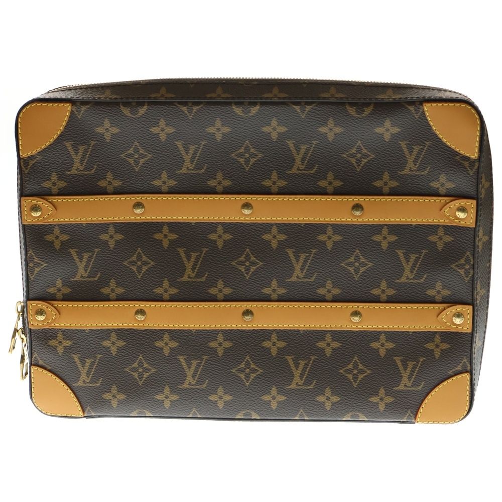 LOUIS VUITTON ルイヴィトン モノグラムシャドウ フラット メッセンジャーバッグ レザーチェーンショルダーバッグ ブラック M44635