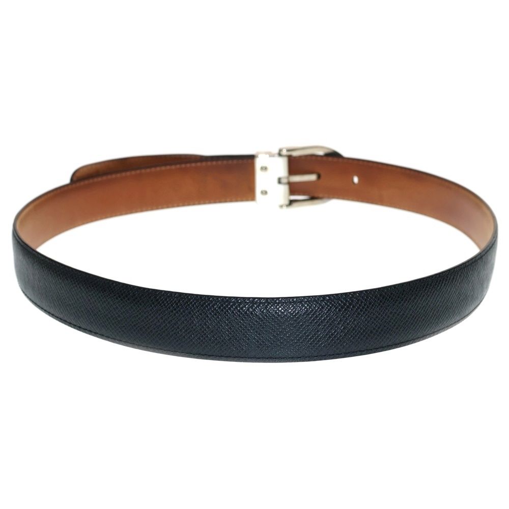 LOUIS VUITTON ルイヴィトン タイガ サンチュール クラシック ベルト ブラック シルバー金具 M 6843 CT 4132
