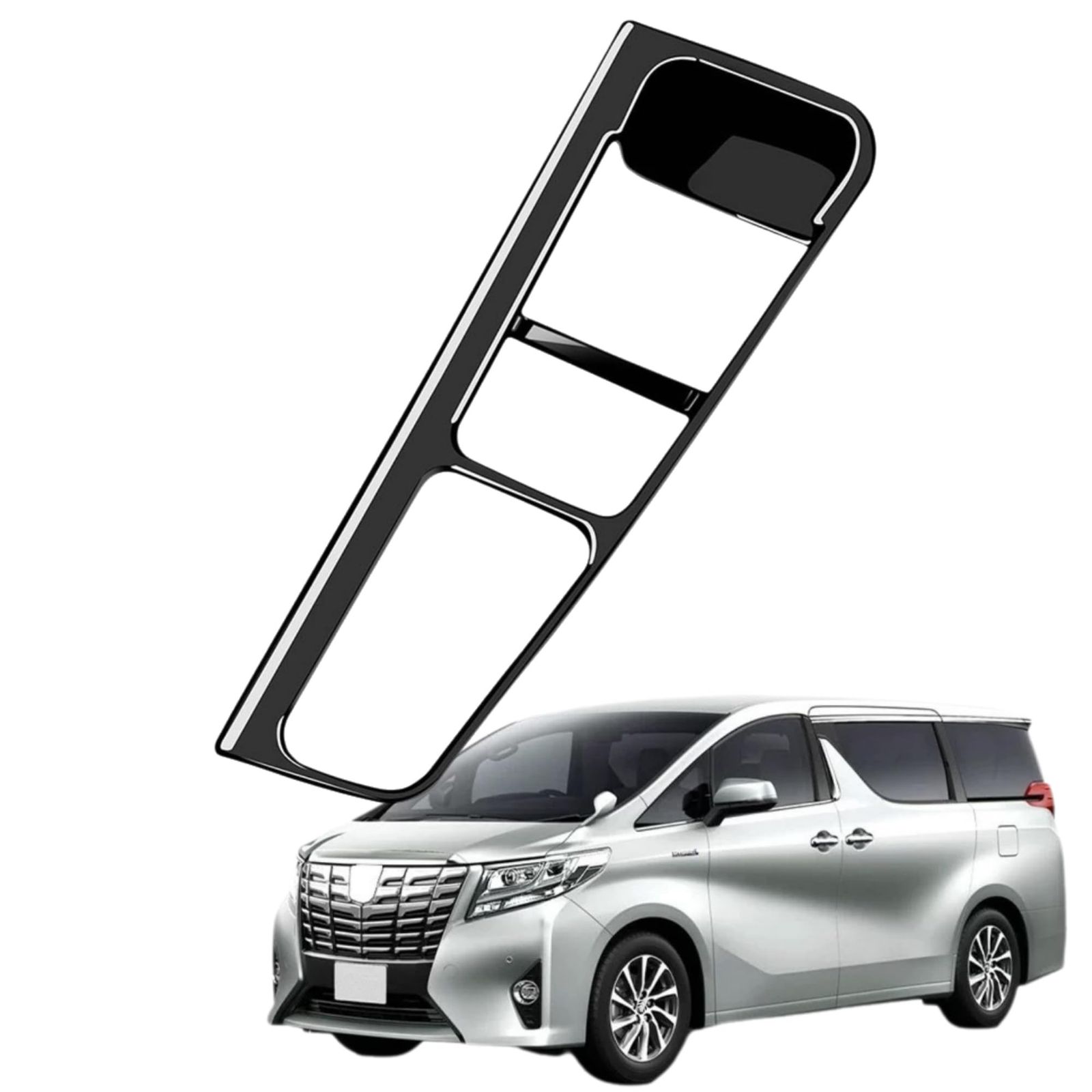 新品 EopTatoo アルファード ヴェルファイア 30系 に対応 前期後期 アクセサリー インテリア ハンドルブレーキパネルカバー 内装パーツ 専用 グッズ (ピアノブラック)