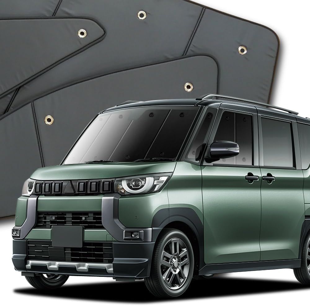 趣味職人 プライバシー サンシェード 車 デリカミニ B34A B35A B37A B38A型 フロント カーテン 車中泊 グッズ 対応 01s-d013-fu