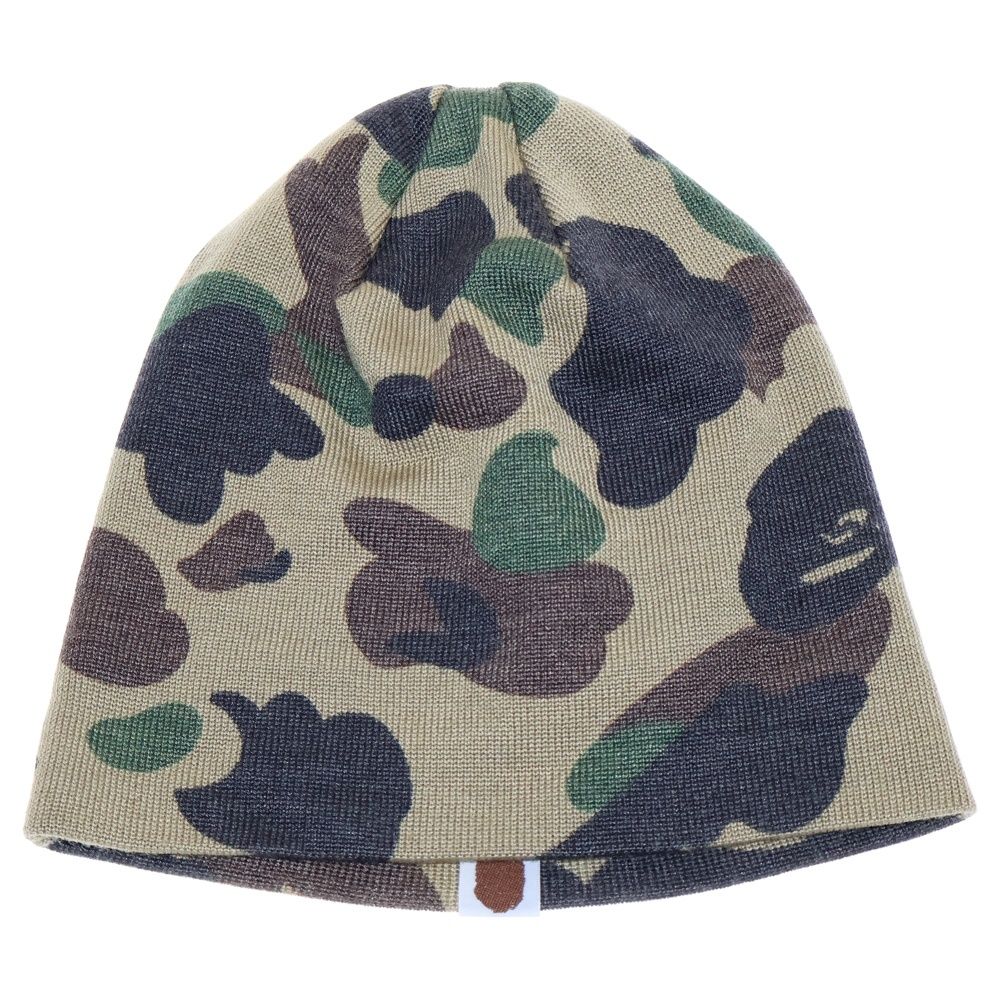 A BATHING APE (アベイシングエイプ) CAMO BEANIE カモフラ柄 ビーニー