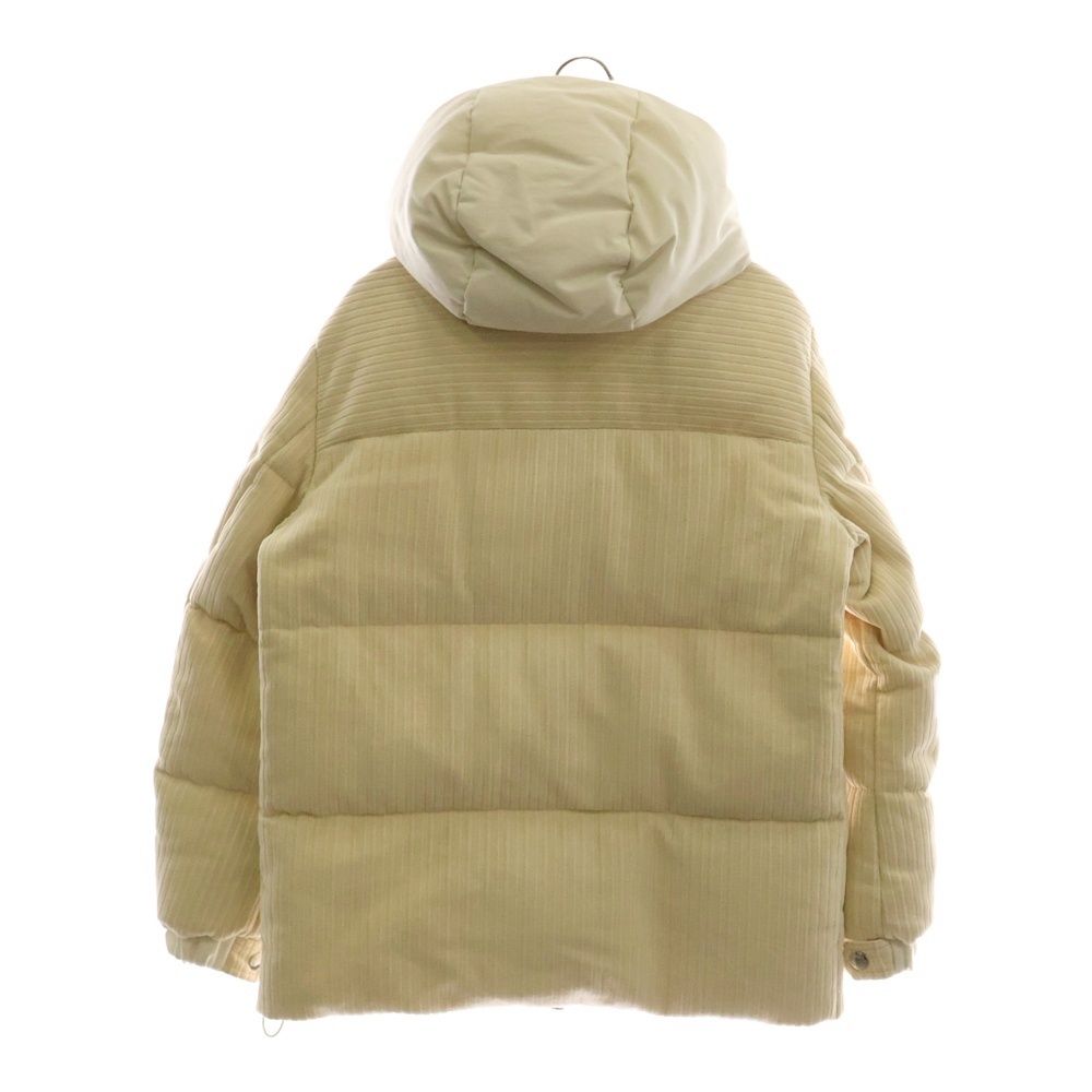 MONCLER モンクレール 20AW BAIKAL バイカル ロゴ刺繍 コーデュロイ キャンバス フーデッド ジップアップ ダウンジャケット ベージュ ホワイト F20921A52110 V0145