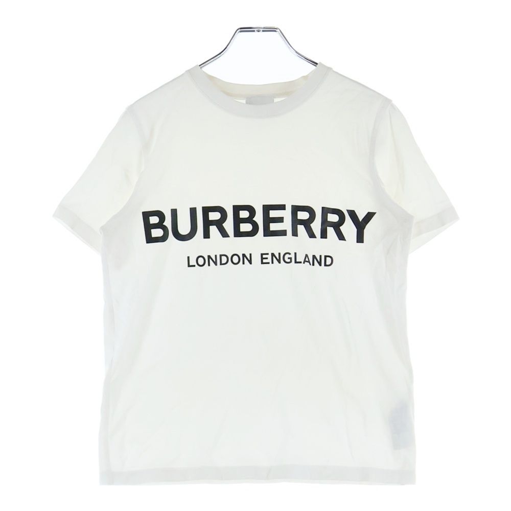 BURBERRY バーバリー フロントロゴプリント クルーネック 半袖Tシャツカットソー ホワイト 8008894 レディース