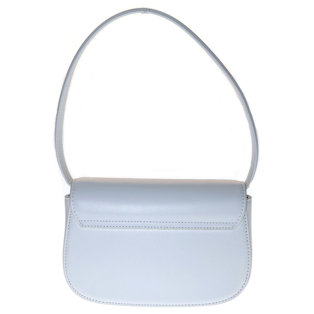 DIESEL ディーゼル 1DR ワンダー 2WAY オーバルD メタルロゴプレート レザー ワンショルダー クロスボディバッグ ハンドバッグ ホワイト X08396