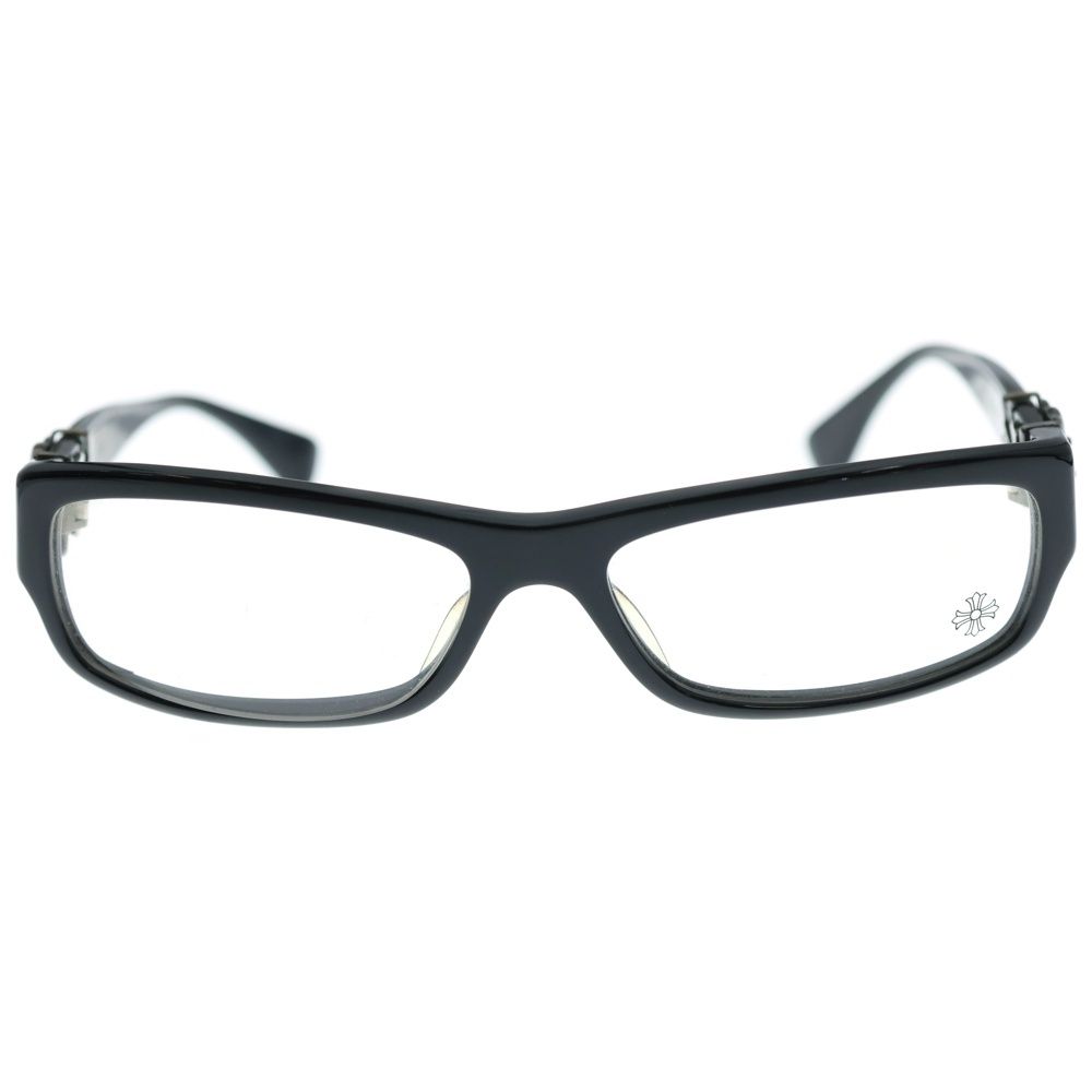 CHROME HEARTS クロムハーツ BELOW ME セメタリークロステンプル スクエアフレームサングラス アイウェア 眼鏡 ブラック シルバー