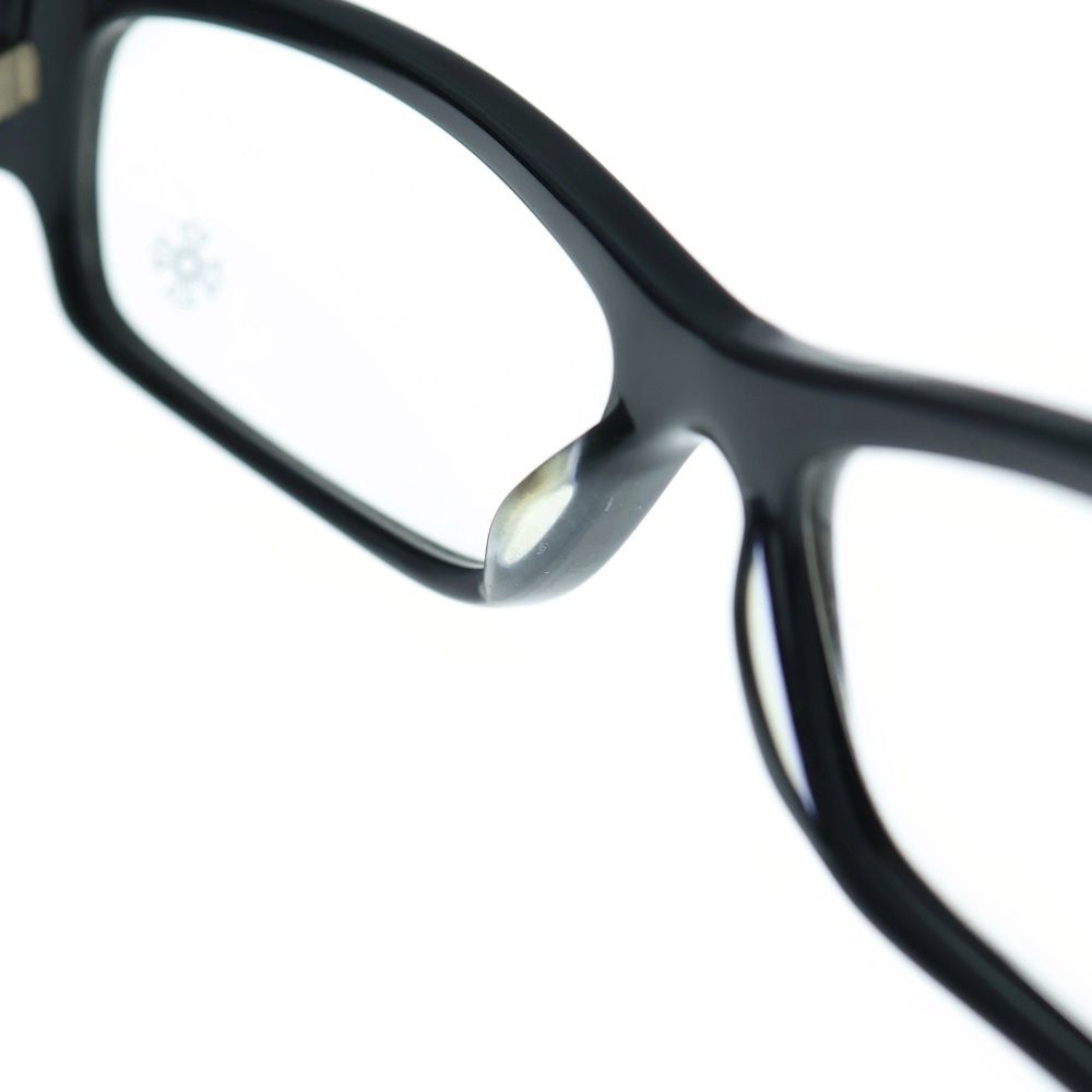  CHROME HEARTS クロムハーツ BELOW ME セメタリークロステンプル スクエアフレームサングラス アイウェア 眼鏡 ブラック シルバー その他 メンズ