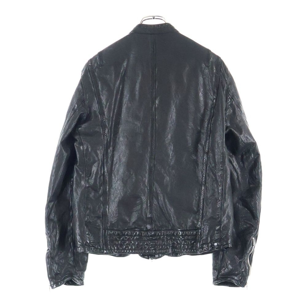 Neil Barrett ニール バレット シワ加工 レザージャケット ジップアップジャケット ブラック