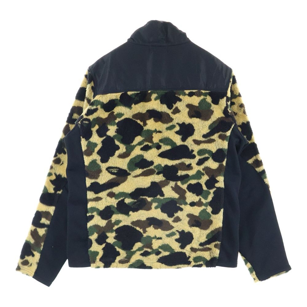 A BATHING APE アベイシングエイプ CAMO FLEECE JACKET 001LJC801006X カモ柄フリースジャケット マルチ
