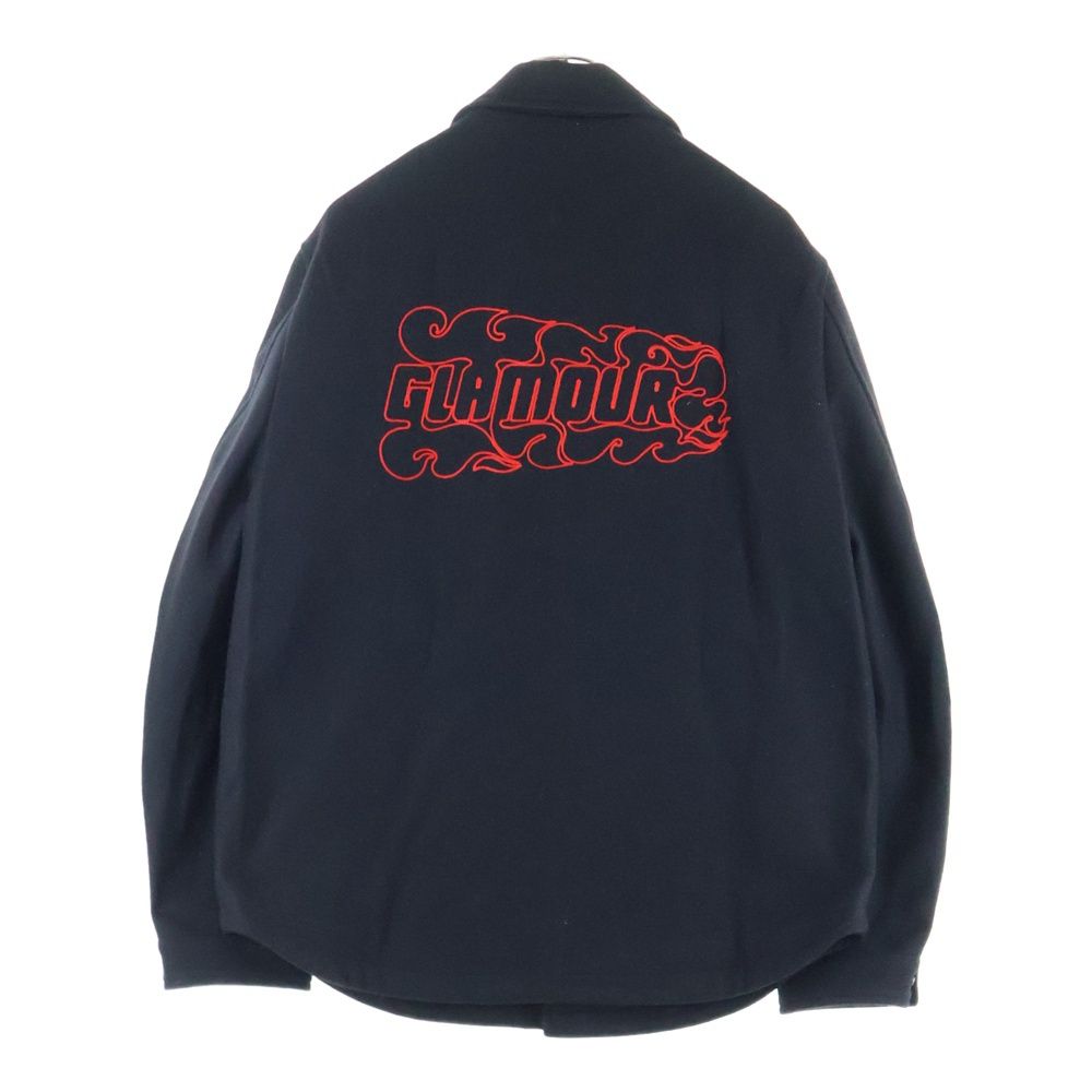 HYSTERIC GLAMOUR ヒステリックグラマー 23AW FIRE LOGO EMBROIDERY JAKET ファイアー ロゴ エンブロイダリー ウール ジャケット ブラック 02233AB16