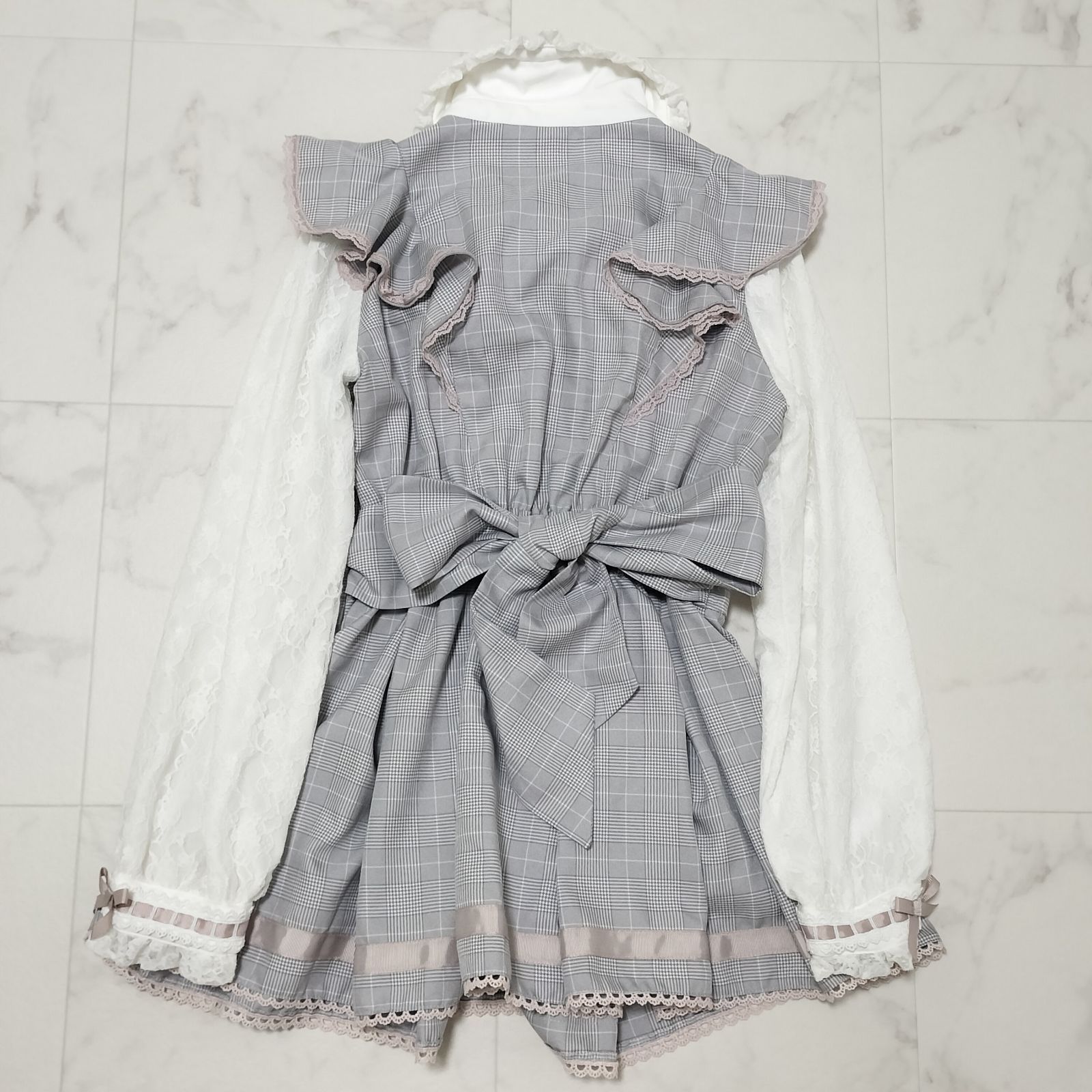 リズリサ ダブルハートラッフルワンピース ミニワンピース LIZLISA LIZ LISA リズリサ ダブルハートラッフルワンピース ミニ丈 LIZLISA