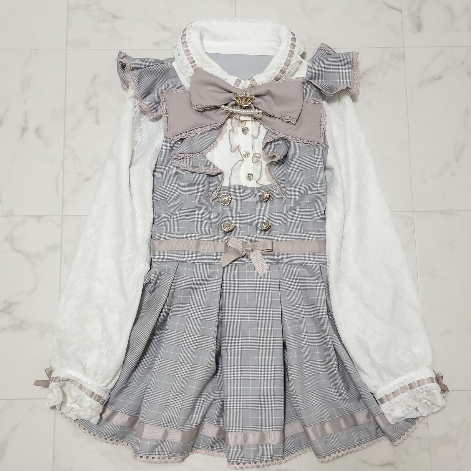 LIZ LISA リズリサ ダブルハートラッフルワンピース ミニ丈 - メルカリ