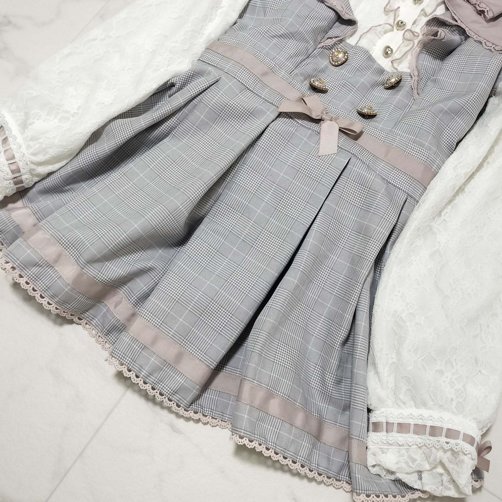 LIZ LISA リズリサ ダブルハートラッフルワンピース ミニ丈 - メルカリ